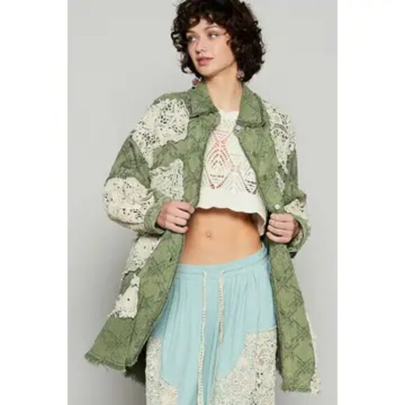 POL Willow & Lace Boho Patchwork Jacket Sizes Various - Picture 7 of 13